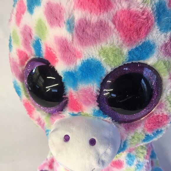 TY Beanie Boos WISHFUL the Unicorn Glitter Eyes LARGE 17" Confetti Exclusive - Picture 10 of 14